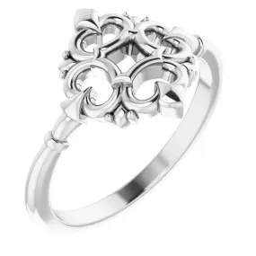 Affordable Object 14K White Vintage-Inspired Ring