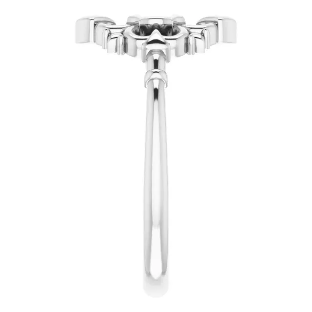 14K White Vintage-Inspired Ring Chic Focus Chic Accent