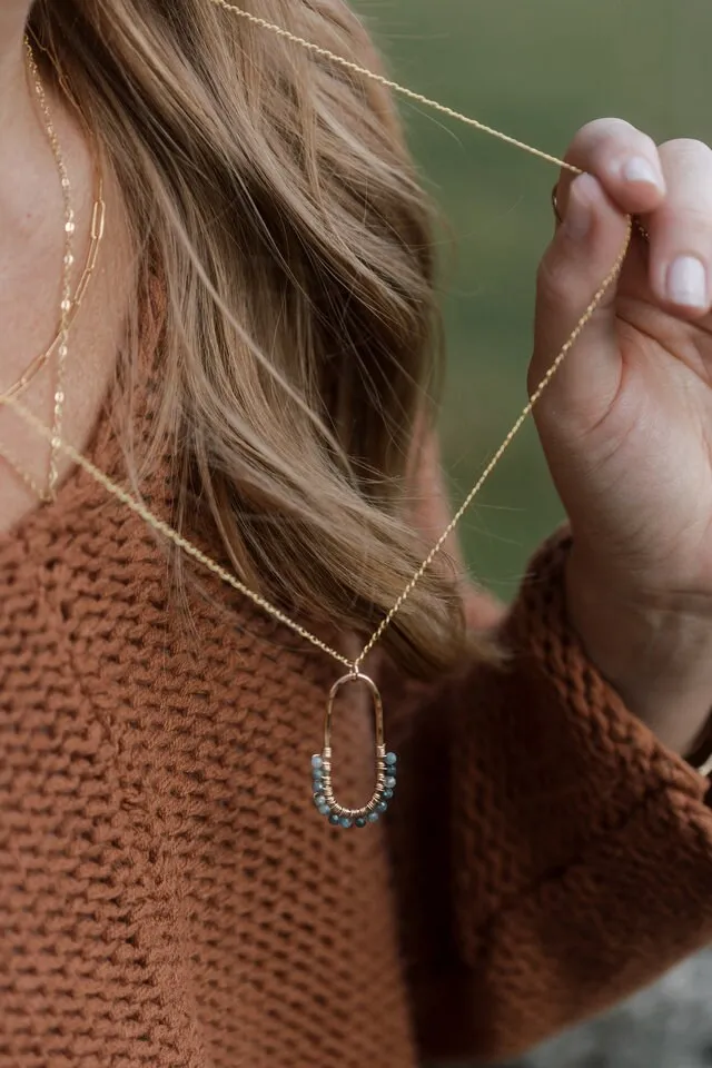 Elodie Gemstone Necklace Pretty Accessory Elegant Evenings