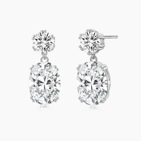 Petite Oval CZ Drop Earrings Bold Highlight Timeless Form