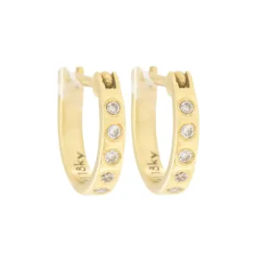 Fav Hoops Chubby - 18ky Gold   VS Diamonds Dreamy Look