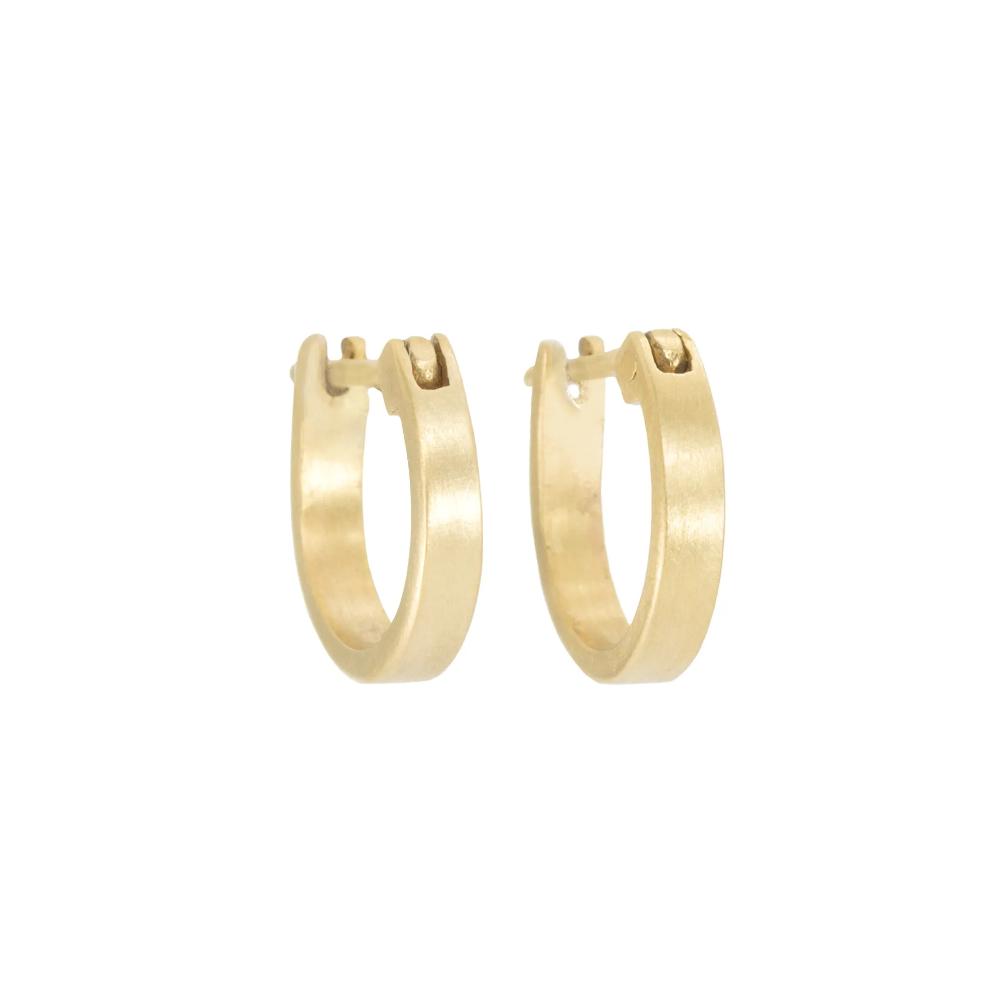 Polished Contour Chic Element Fav Hoops Chubby - 18ky Gold   VS Diamonds