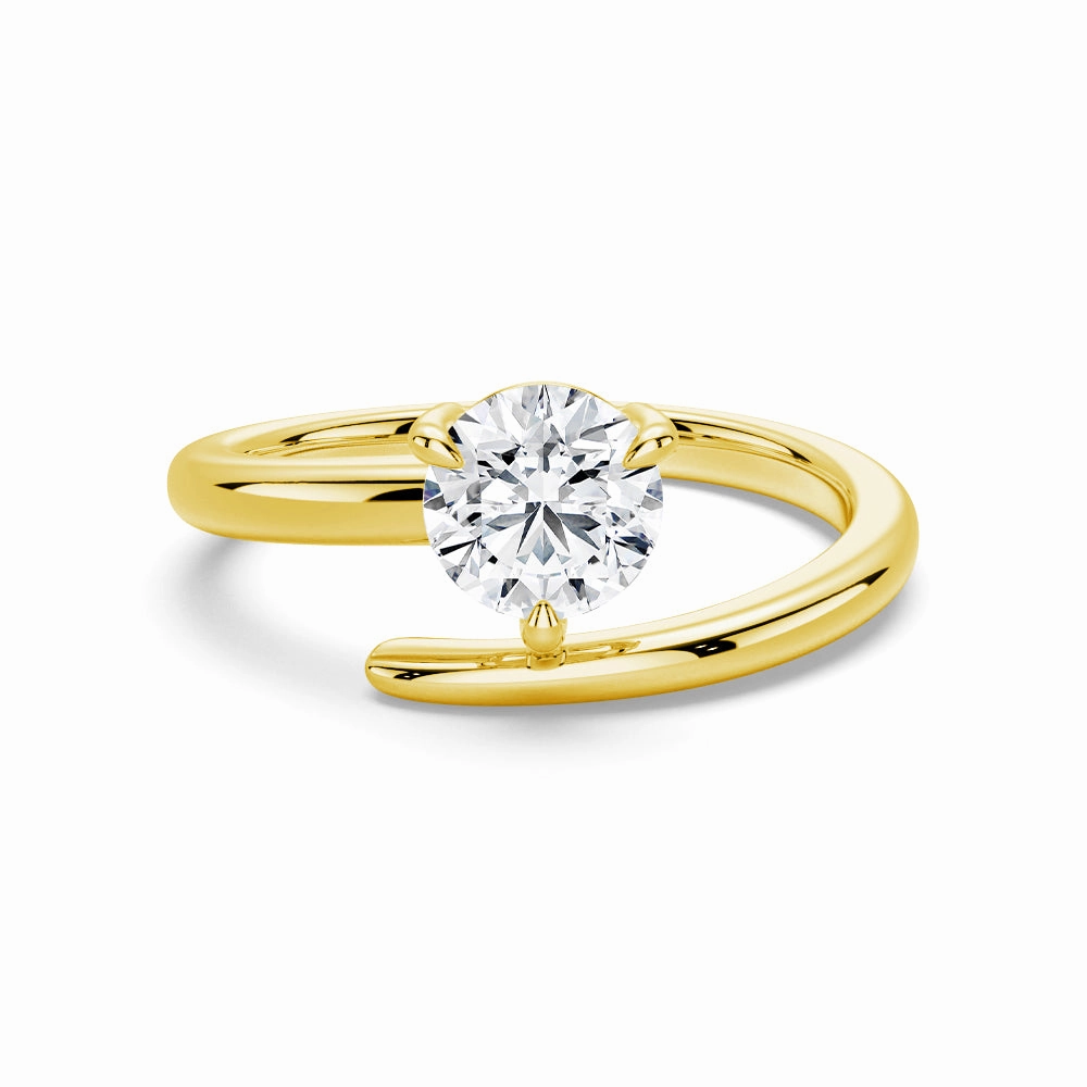 Refined Classic Round Cut Lab Grown Diamond Promise Ring Unique Creation