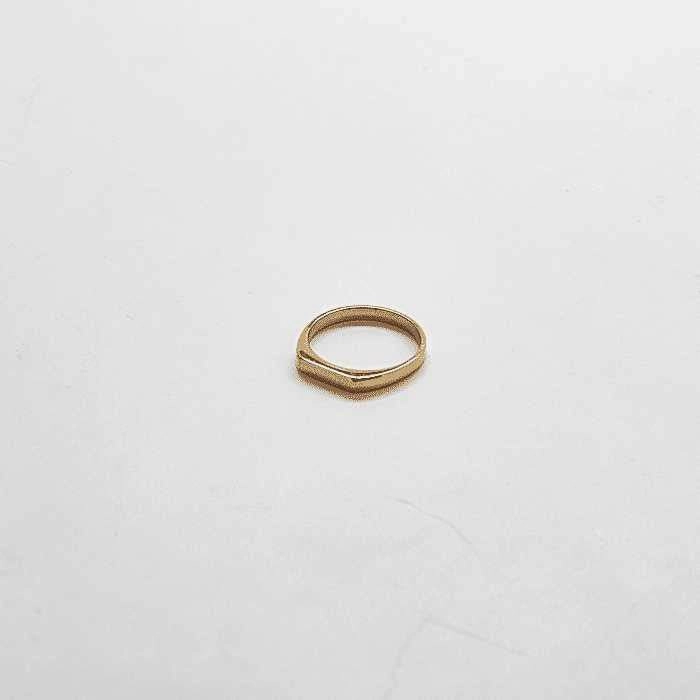 Gold Flat Top Ring Dainty Appeal