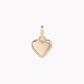 Minimal Design Pastel Palette Heart Charm 14k Gold