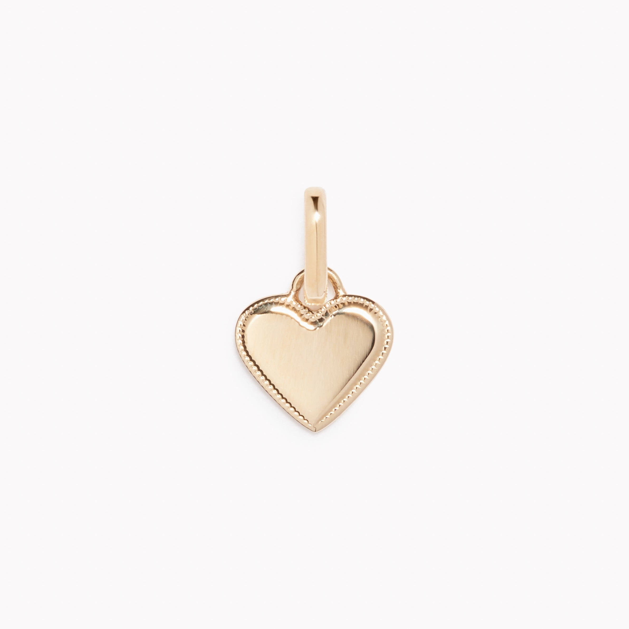 Minimal Design Pastel Palette Heart Charm 14k Gold