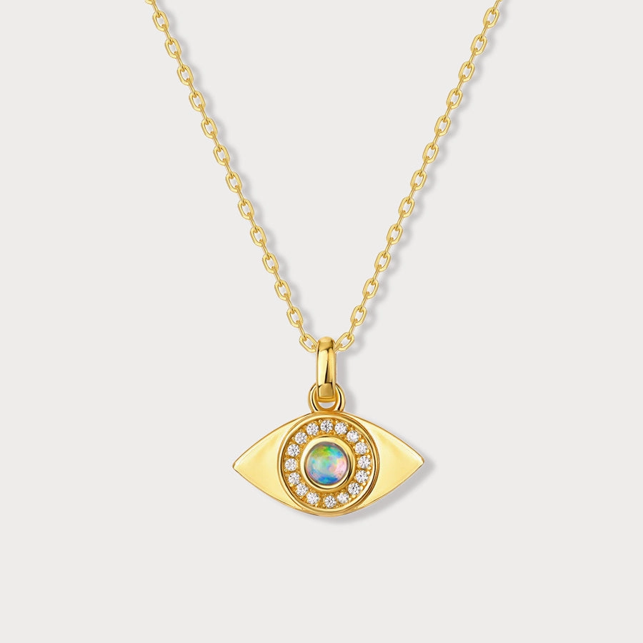 Opal Evil Eye Necklace Youth Set