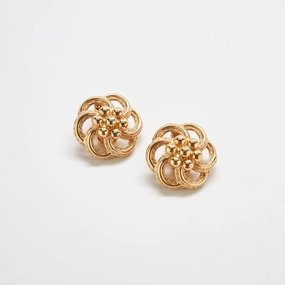Iconic Style Vintage Gold Swirl Monet Earrings