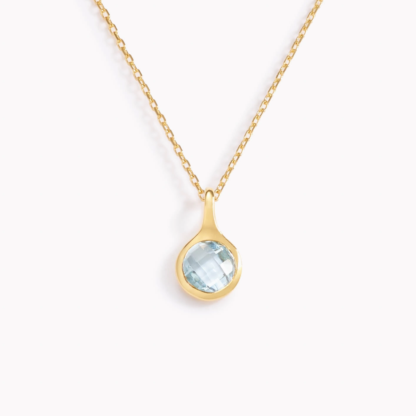 Day Look Refined Fashion Blue Topaz Necklace - Sigrid
