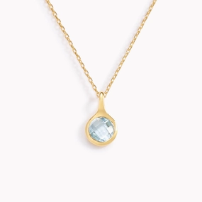 Day Look Refined Fashion Blue Topaz Necklace - Sigrid