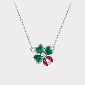 Four Leaf Clover Ladybug Necklace Chic Flow