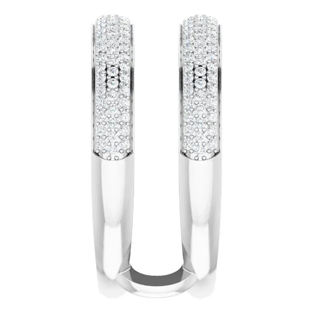 Excellent Piece 14K White 1/2 CTW Diamond Ring Guard