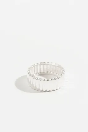 Formal Outfit Chic Highlight Ribbed Ring