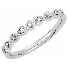 Elegant Embellishment Amazing Symbol 14K White .04 CTW Diamond Ring