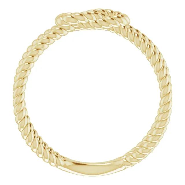 Stylish Expression 14K Yellow Rope Knot Ring