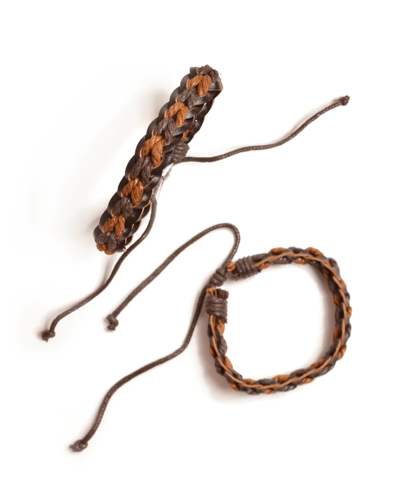 Mystery  Braided Leather Bracelet Shiny Embellishments