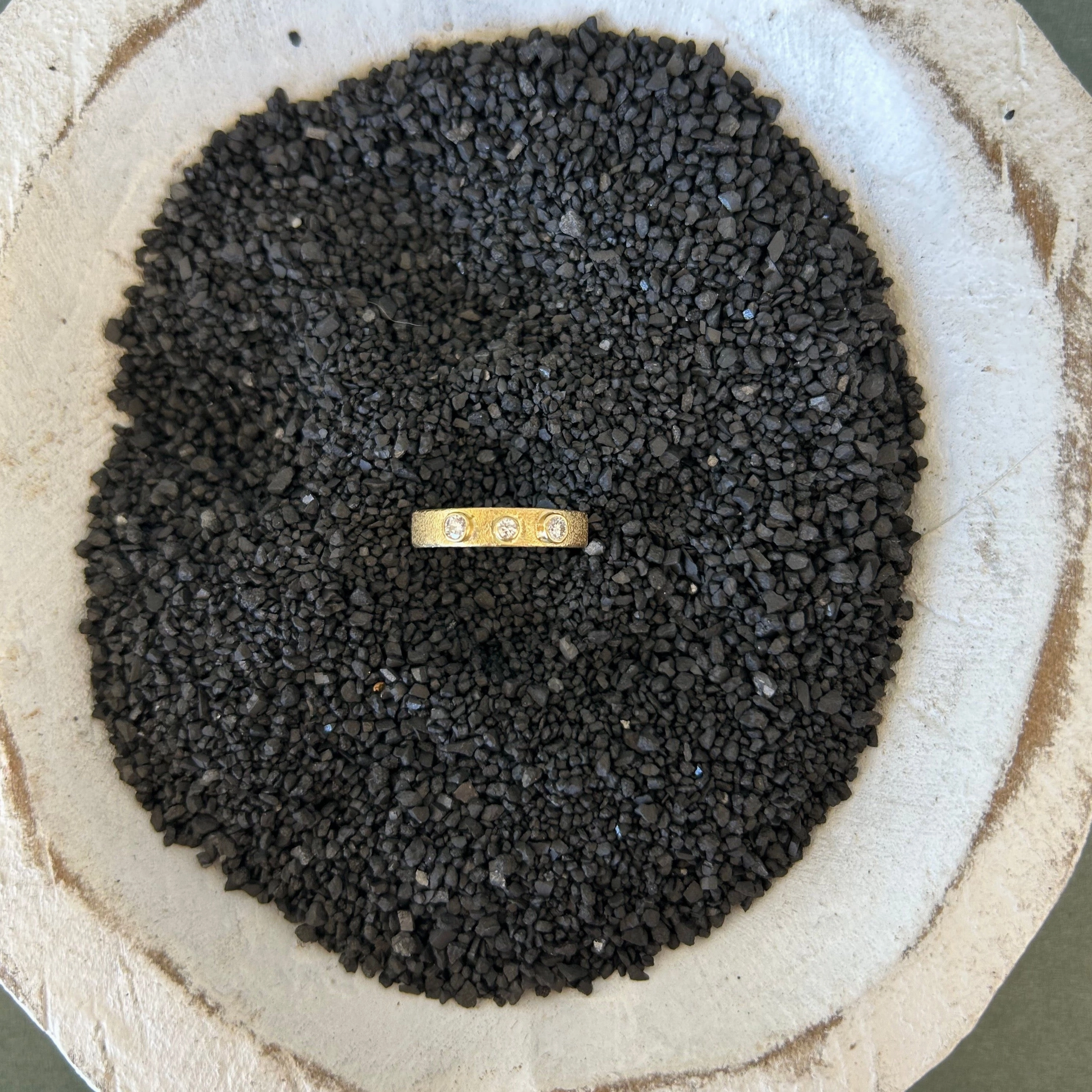 Golden Terra Band - 18k Gold   Reclaimed Diamonds Elegant Shape Elegant Detail