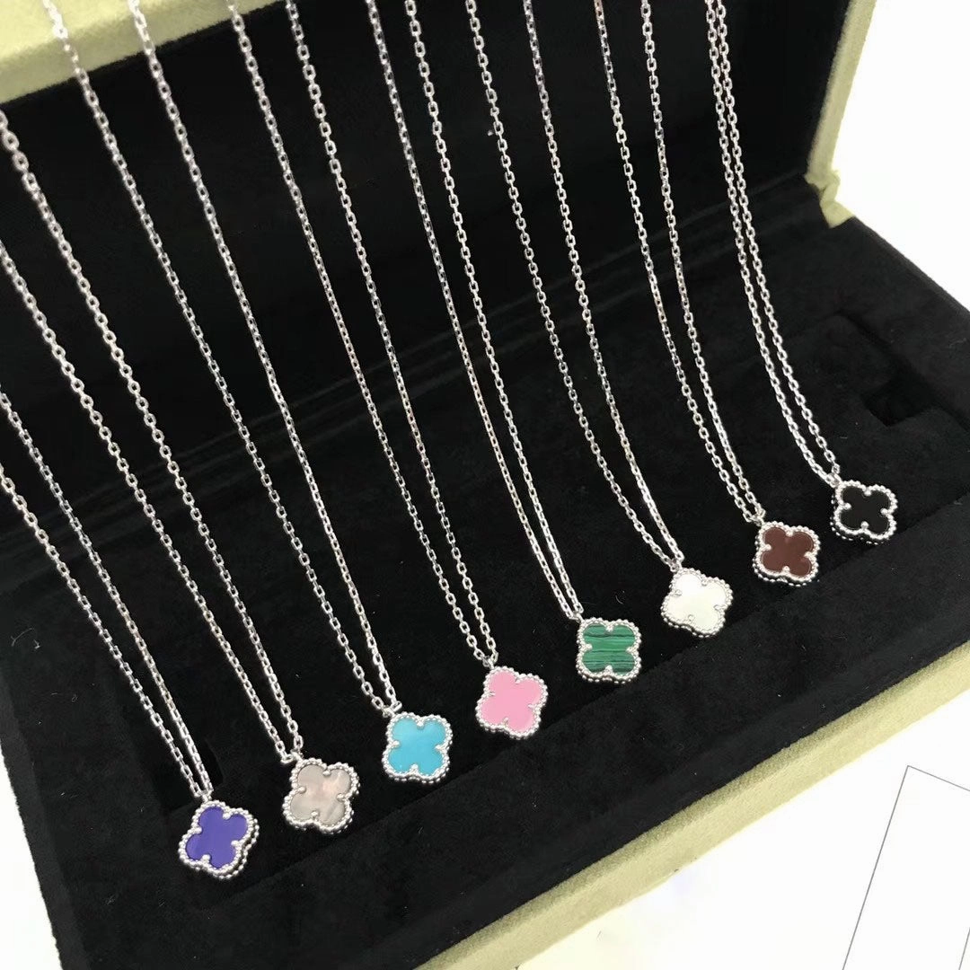 Rosalee Gemstone Clover Necklace 15mm Vivid Accent Chic Glance