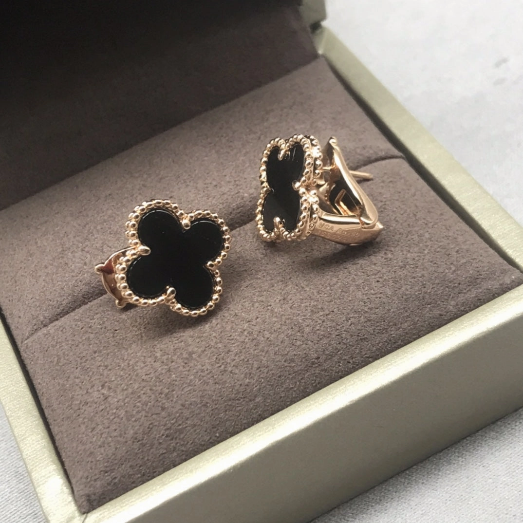 Rosalee Gold Clover Stud Earrings -Push Back Radiant Accessories