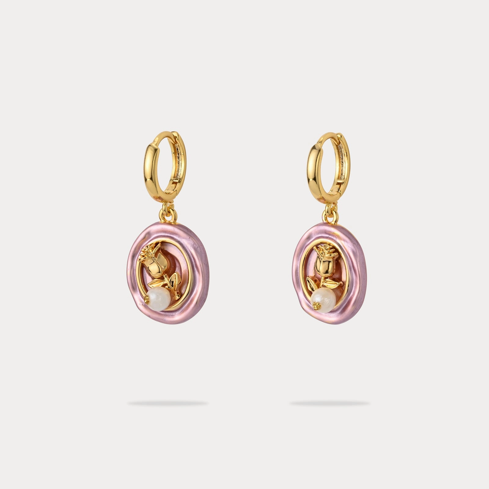 Rose Pearl Earrings Everyday Accent