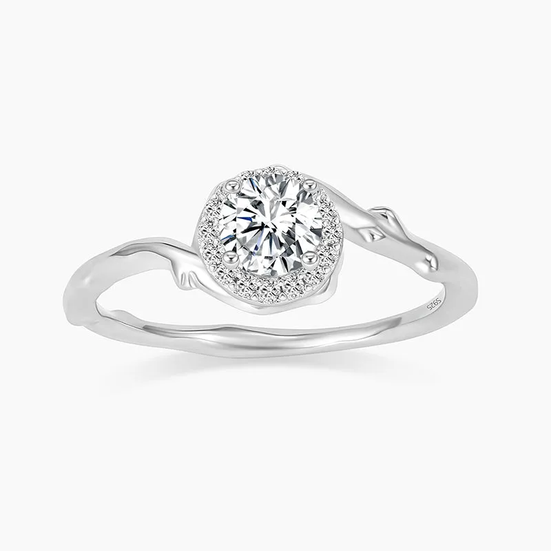 Round Cut Gemstone Engagement Rings Eye-Catching Craft Classic Lines