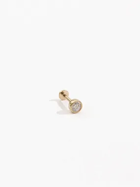 Bold Layering Round CZ flat back stud