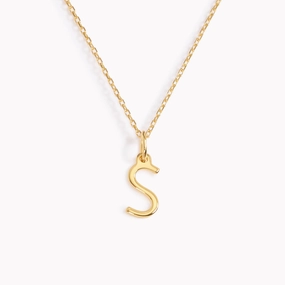 Iconic Appeal S Necklace / Gold Initial Necklace