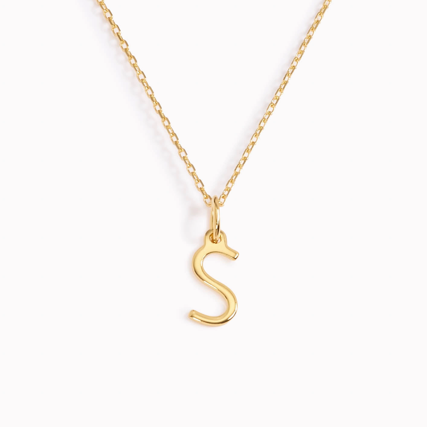 Iconic Appeal S Necklace / Gold Initial Necklace