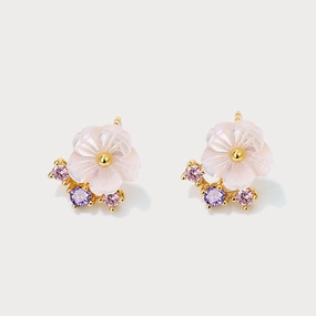 Contemporary Product Sakura Flower Stud Earrings