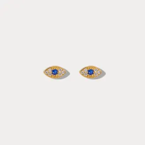 Everyday Shine Sapphire Eyes Diamond Stud Earrings