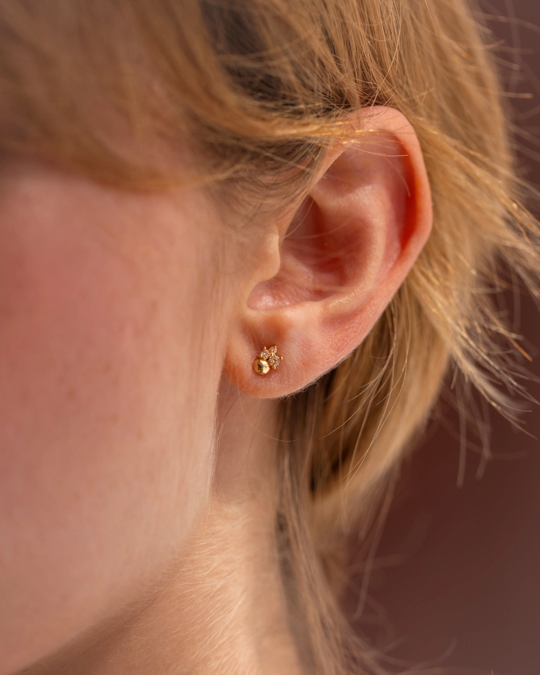 Handcrafted Detail Dewdrop Studs
