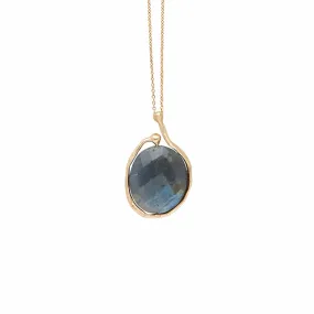 Youthful Twist Luxury Moments Saturn Bronze Labradorite Pendant Necklace