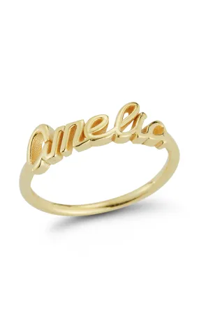 Script Name Ring Vintage Look Timeless Object