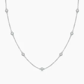 Party Mood Multi Station Round CZ Necklace