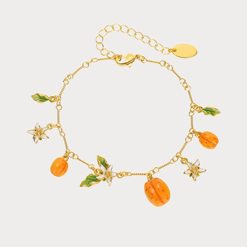 Dependable Detail Professional Touch Golden Plum Flower Bracelet