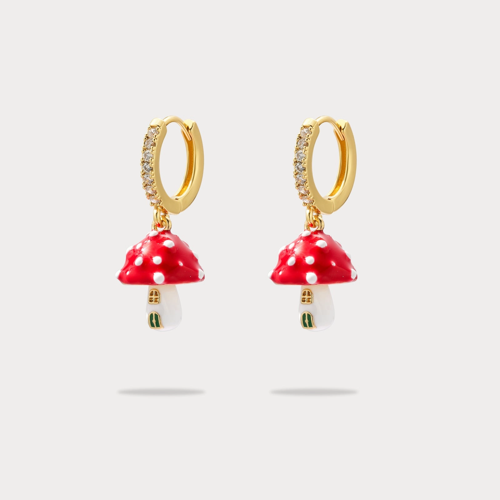 Affordable Appearance Chic Decor Mushroom Hoop Earrings