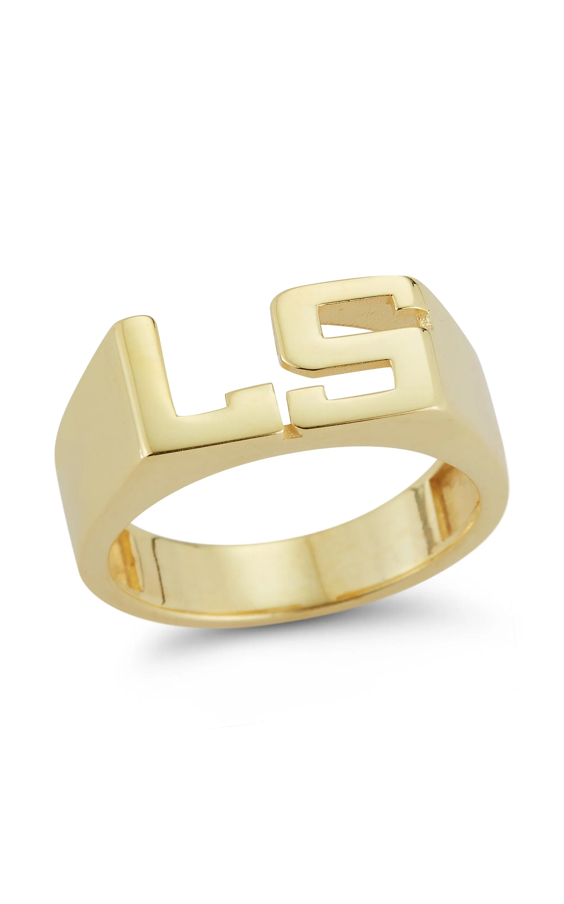 Engagement Gift Double Initial Ring