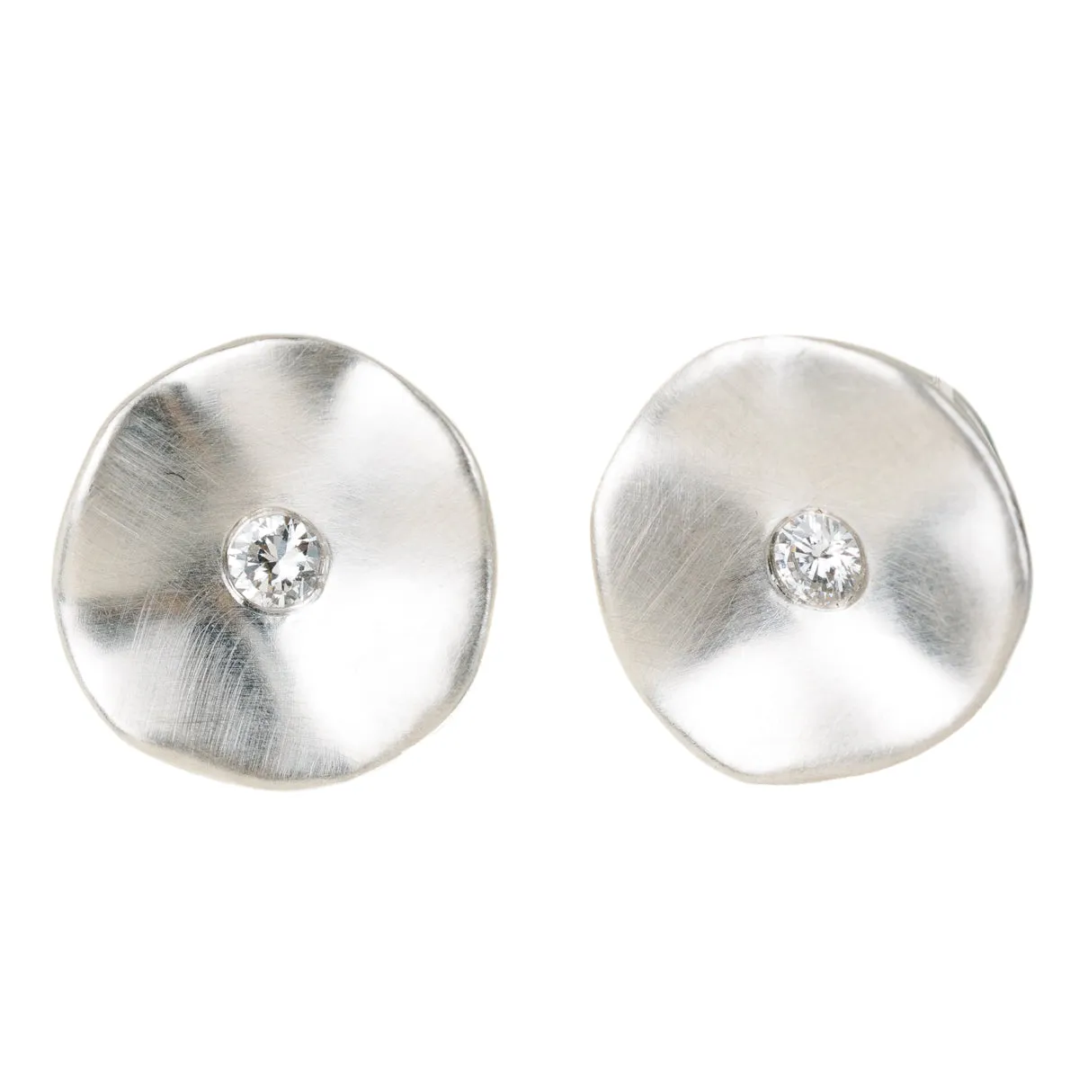 Fashion Treasures All Season Seed Studs - Silver   Diamonds