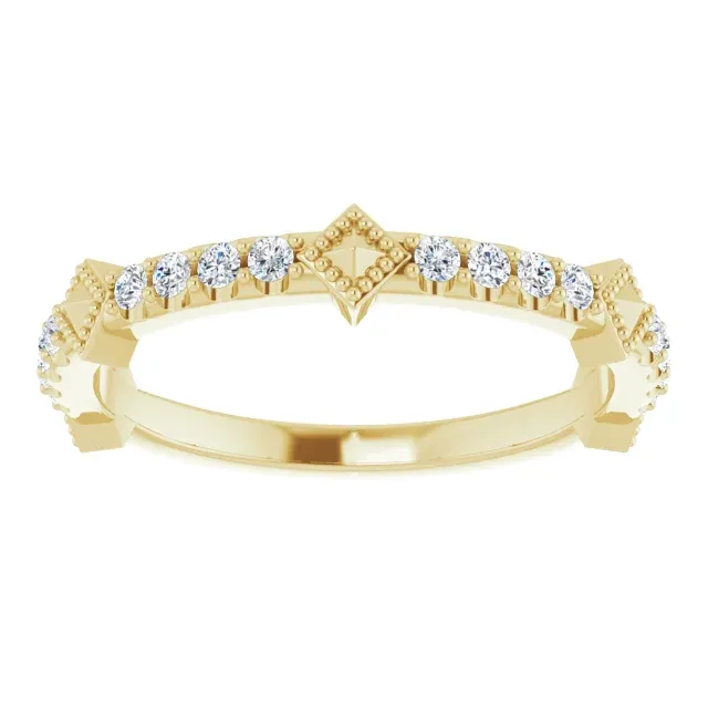 14K Yellow 1/4 CTW Diamond Stackable Ring Business casual