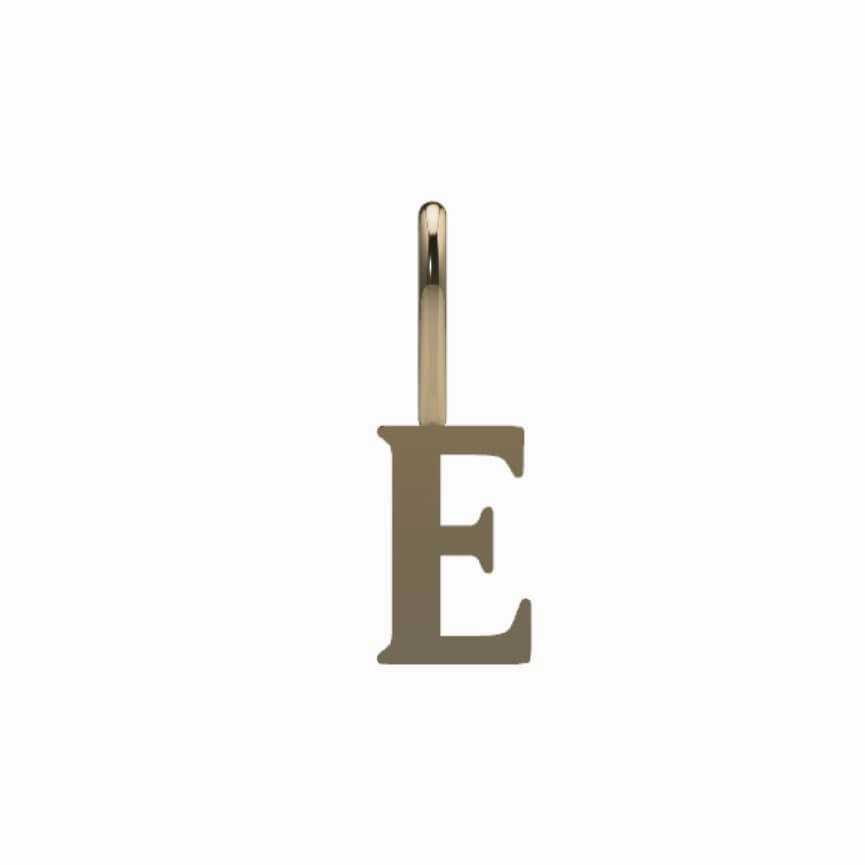 Serif Initial Pendant Refined Lines