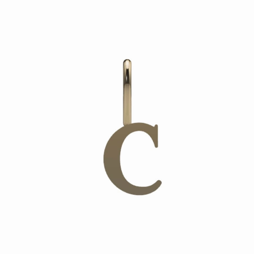Serif Initial Pendant high contrast