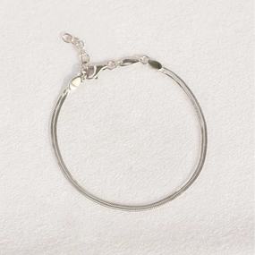 Snake Chain Bracelet Silver Sparkling Edge