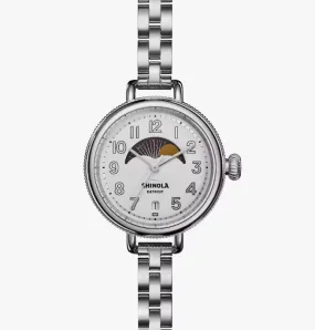 Impeccable Accent Shinola "The Birdy" Moon Phase 34mm