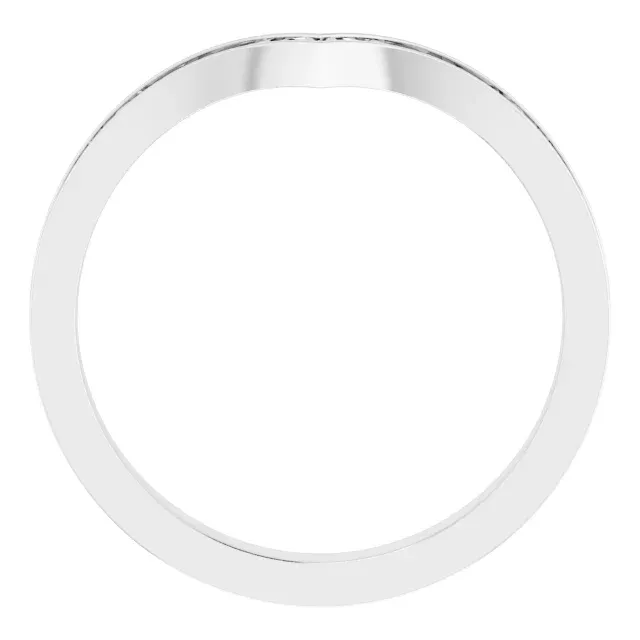 14K White Vintage-Inspired "V" Ring Youth Gift Trendy Edge