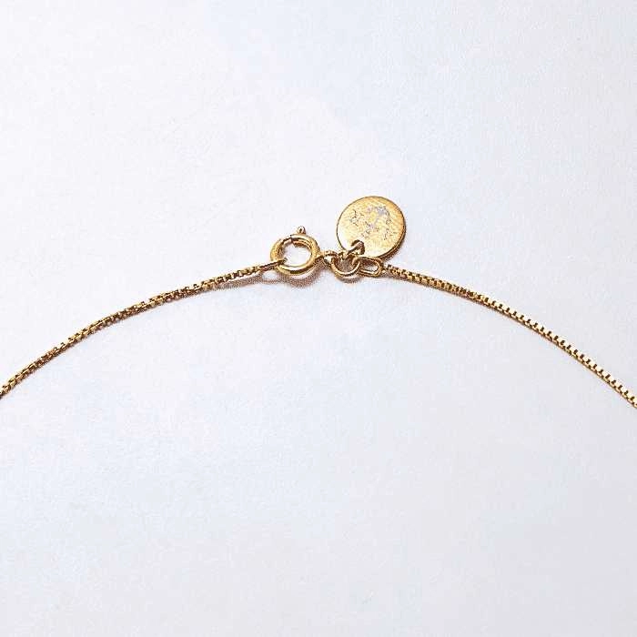 Classic Form Gold Pave Bee Necklace