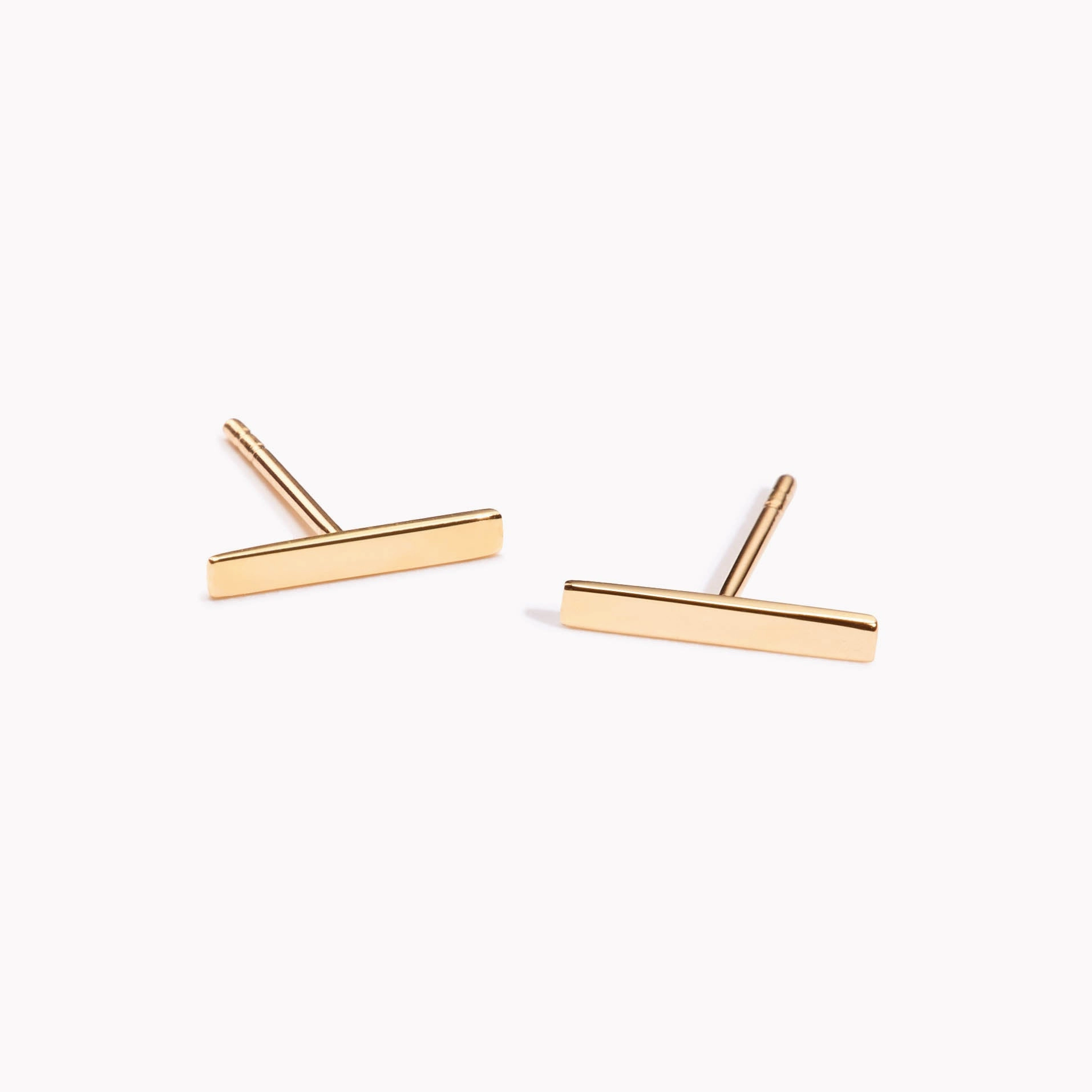 14k Gold Bar Earrings Winter Party