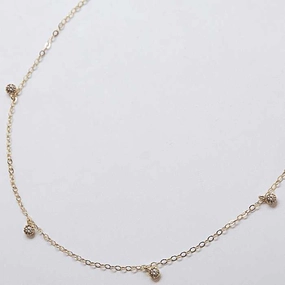 White CZ Choker Necklace Highlight Edge Accent Piece