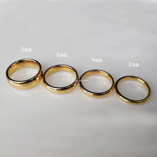 Exclusive Glow Everyday Essentials 18K High Polish Tungsten Rings / Couple Rings