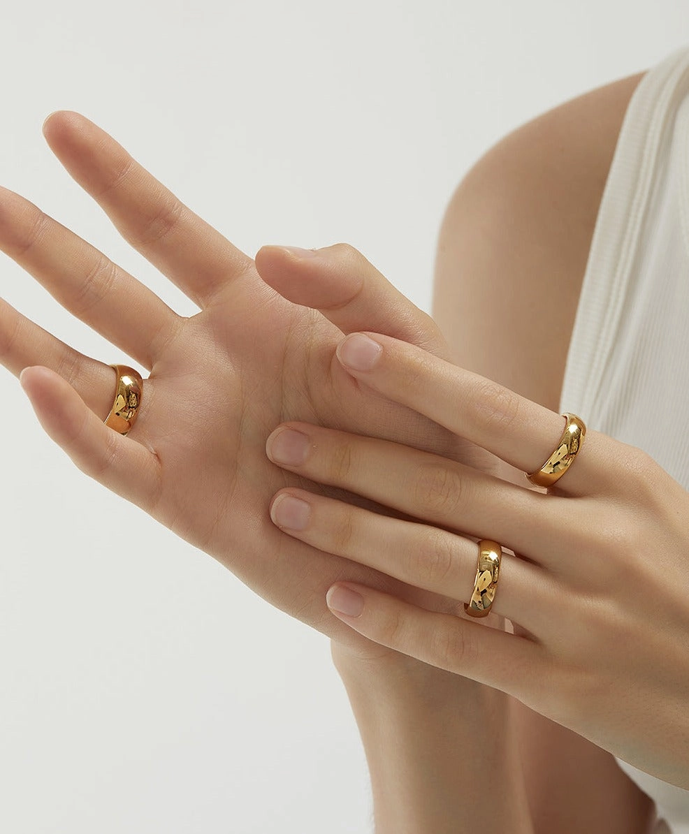 Everyday Essentials 18K High Polish Tungsten Rings / Couple Rings Trendy Look