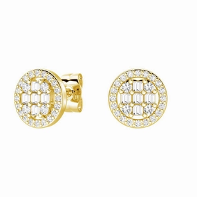 Infinity Halo Lab Grown Diamond Circle Cluster Sutd Earrings Luxe For Less